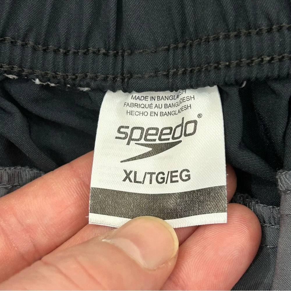 Speedo Athletic Volley Beach Pool Gray Swim Trunks Board Shorts Men’s Size XL